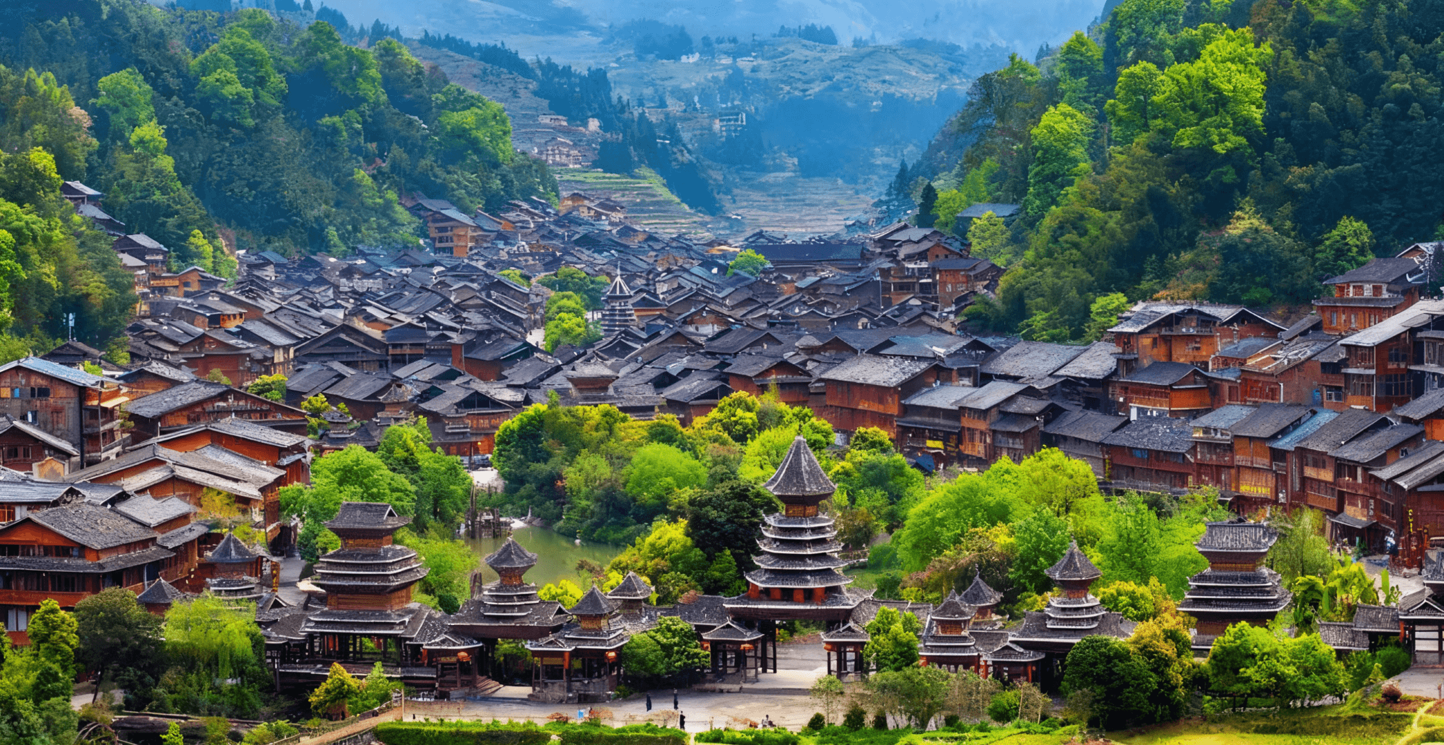 侗族村寨风光